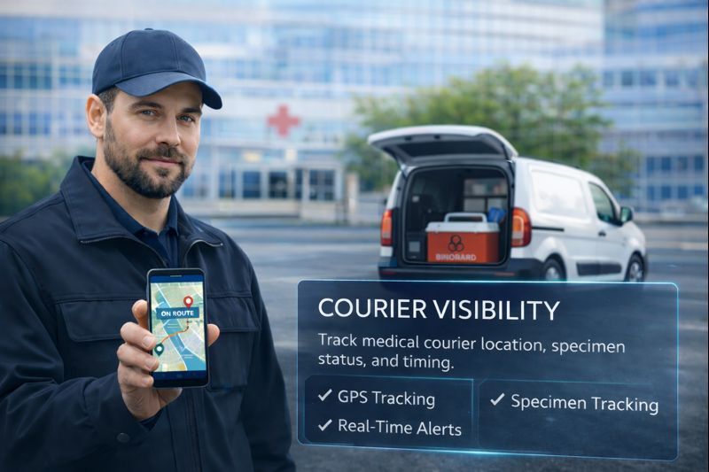 Courier Visibility with Medical Courier Software and Logistics