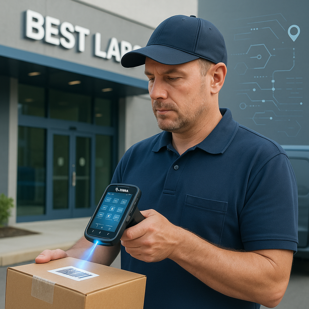 Medical Courier Logistics Scanning Lab Specimen with Zebra TC27 Mobile Computer and MCE Mobile App